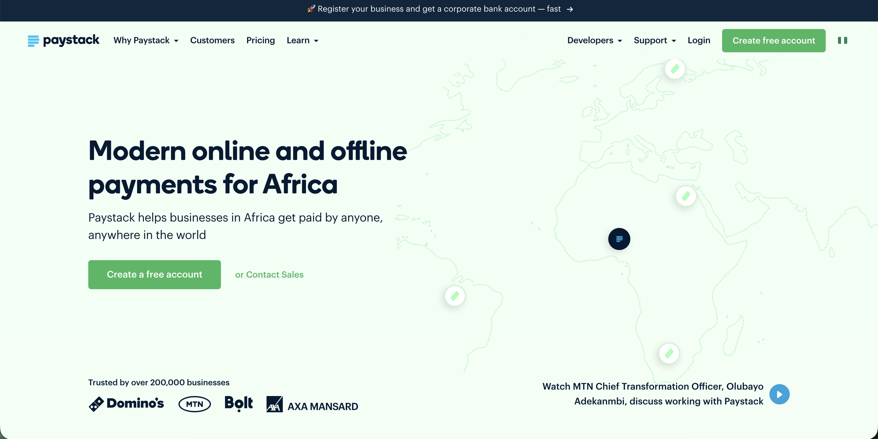 Nigerian fintech market size and growth chart