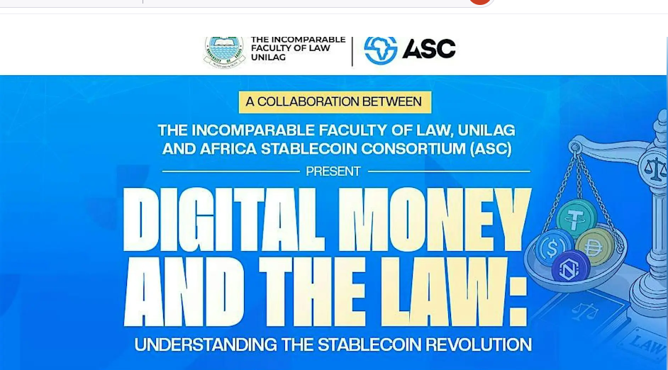 Digital Money & The Law: Understanding the stablecoin revolution at University of Lagos, Lagos, June 11, 2026