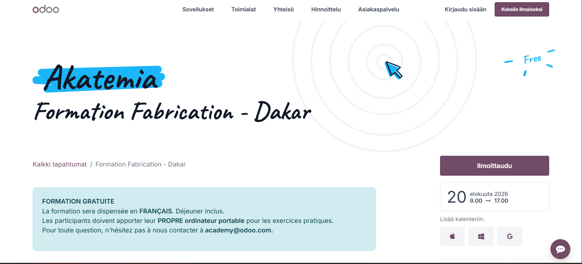 Odoo Academy Fabrication - Dakar at Petite Ngor Beach, Dakar, August 20, 2026
