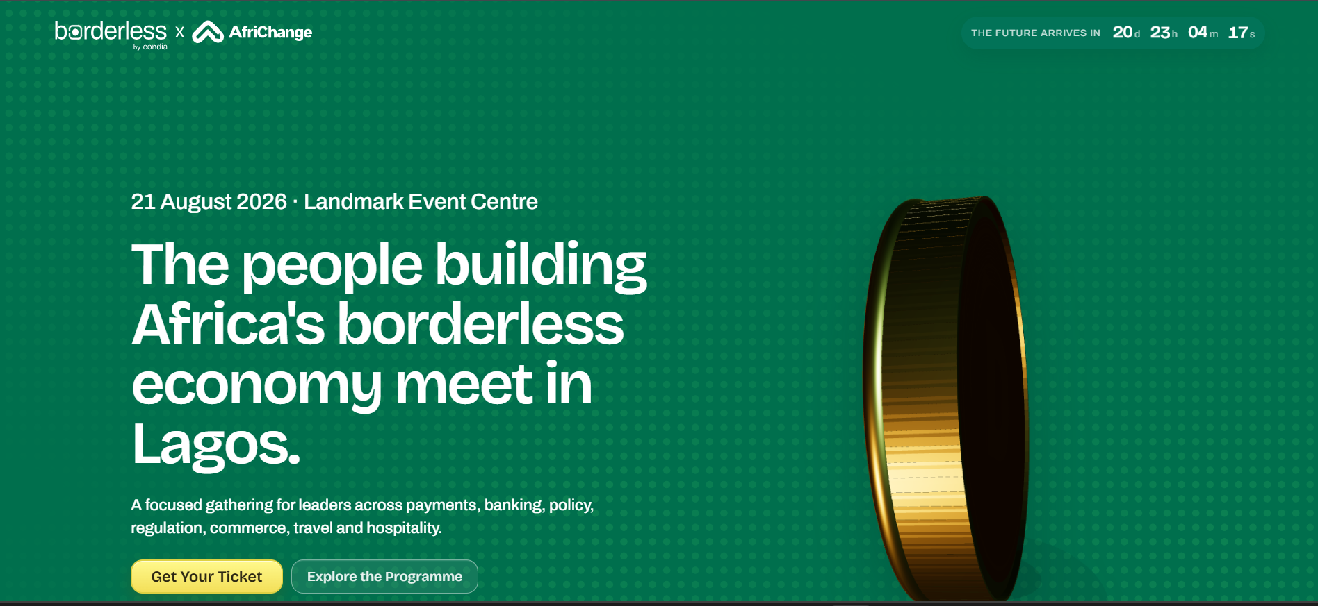 The Borderless Experience at Landmark Event Centre, Lagos, August 21, 2026