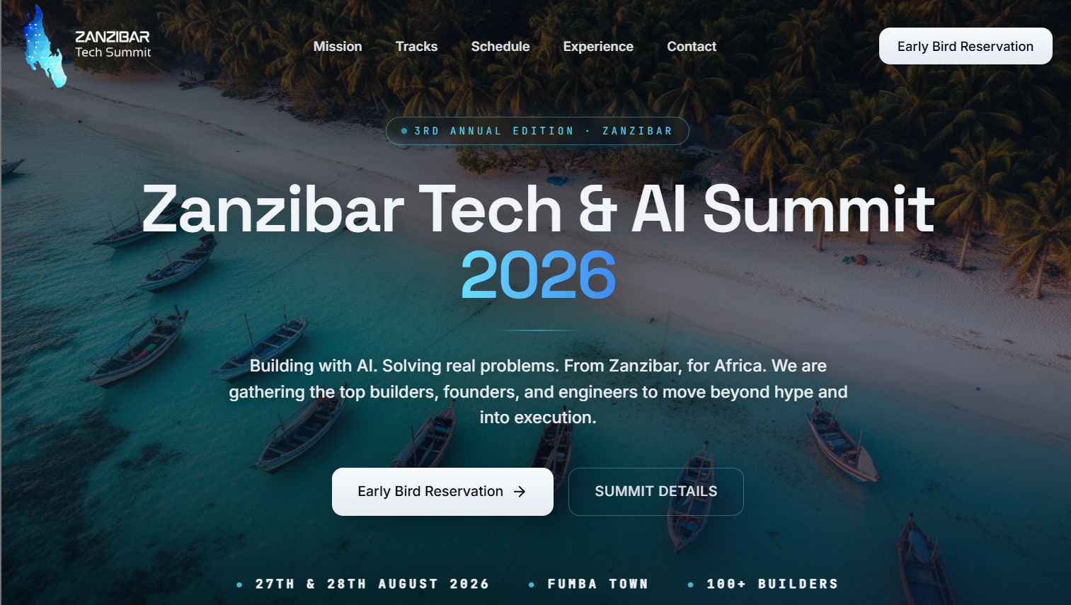 Zanzibar Tech & AI Summit 2026 at Fumba Town, Zanzibar, August 27, 2026